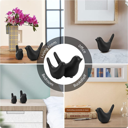 BESPORTBLE Ceramic Bird Figurines Modern Minimalist Animal Figurines Love Birds Decor Home Office Desktop Display Decor