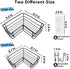 Shower Caddy Corner 2 Pack, Lanhado Shower Organizer Corner with Adhesive, SUS304 Rustproof Stainless Steel Shower Shelf for Inside Shower, Wall Mounted No Drilling Corner Shower Caddy with 4 Hooks