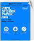 JETCITY Premium Printable Vinyl Sticker Paper | Inkjet & Laser Printers | Waterproof | Cricut Compatible | Glossy - Pack of 15 Sheets