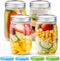 TGJOR 32 OZ Wide Mouth Mason Jars, Glass Jars with Silver Metal Airtight Lids, Perfect for Meal Prep, Food Storage, Canning, Drinking, Preserving, Favors, Decorating Jars (4 pack)