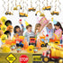 Construction Party Supplies, Dump Truck Birthday Party Decorations for Boys, with Construction Sign, Hanging Swirl, Happy Birthday Banner, Balloons, Cake Toppers - 70 Pack