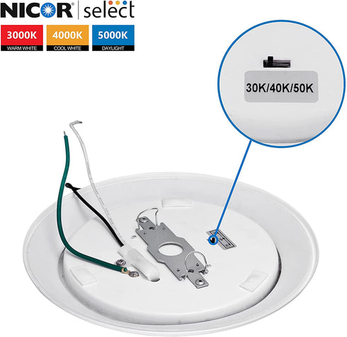 NICOR Lighting DSK Select Series 5/6-inch Surface Mount LED Downlight (DSK563120SWH), White