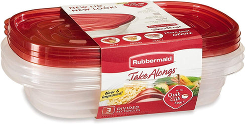 Rubbermaid 071691231004 7F55RETCHIL 3 Piece Take Alongs Rectangular Containers (Set of 2)