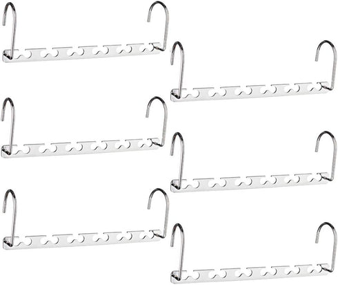 HOUSE DAY 6 Pack Metal Magic Hangers Space Saving Hangers Closet Space Saving Wardrobe Clothing Hanger Oragnizer, Updated Hook Design