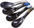 Ceramic Asian Soup Spoons Chinese Japanese Soup Spoon for Ramen Pho Miso Wonton, Set of 4