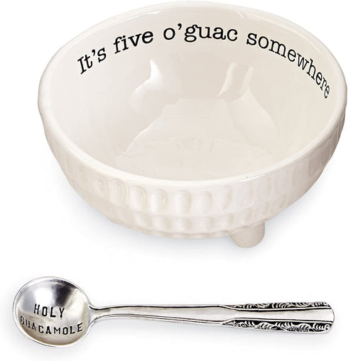 Mud Pie Circa Guacamole and Salsa Serving Dish Sets (Five O'Guac)