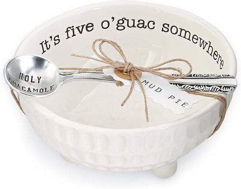 Mud Pie Circa Guacamole and Salsa Serving Dish Sets (Five O'Guac)