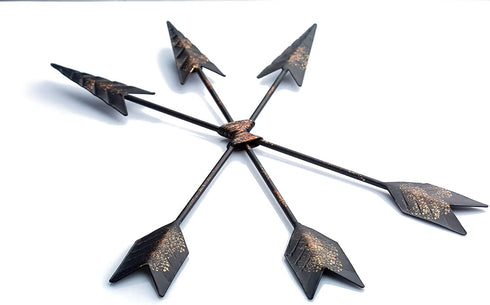 CraftyCrocodile Arrow Wall Decor - Native American Decoration for Rustic, Farmhouse, Distressed Aesthetic - Symbolic Cast Iron Art Piece for Home, Living Room, Gallery Display, Cafe - Hook Included