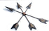 CraftyCrocodile Arrow Wall Decor - Native American Decoration for Rustic, Farmhouse, Distressed Aesthetic - Symbolic Cast Iron Art Piece for Home, Living Room, Gallery Display, Cafe - Hook Included