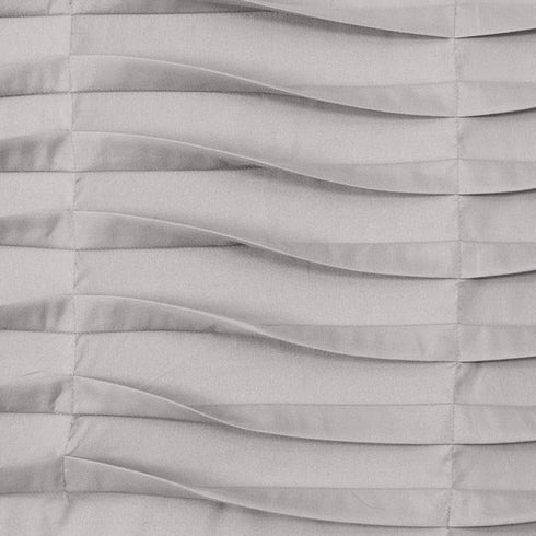 Lush Decor, Light Gray Wave Texture Valance | Pleated Ruffle Fold Window Kitchen Curtain (Single), 18? x 52