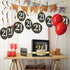 Trgowaul 21st Birthday Party Supplies - Black and Gold Disposable Paper Plates, Napkins, Cups, Tablecover Forks, Knives and Spoons for 24 Guests and Party Number Balloon Decorations Banner