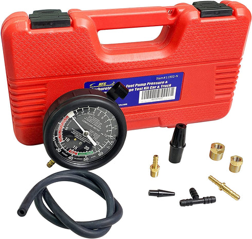 HFS (R) Carburetor Carb Valve Fuel Pump Pressure & Vacuum Tester Gauge Test Kit