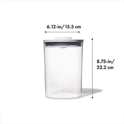 OXO Good Grips Round POP Container 3.3 Qt for rice, pasta and more, White