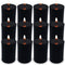 Amusaer Black Pillar Candles 2x3 Inch 12 Packs Unscented Pillar Candles Dripless Soy Candles for Home, Halloween, Party