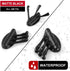 KOKOSIRI Swivel Hooks Solid Metal Foldable Towel Hooks with Multi Three Rotating Arms Swing Arm Triple Robe Hook Hanger, Wall Mounted, Matte Black, B1009BK-P2
