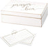 "Lillian Rose White Distressed Box with Prayer Cards, 6.5", off-white (BX115)