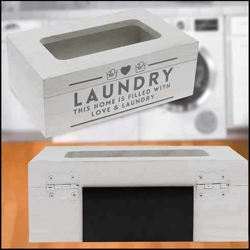 Dryer Sheet Dispenser - Magnetic Dryer Sheet Holder for Laundry Room Organization & Storage, Rustic Fabric Softener Sheet Holder Box, Wooden Laundry Caddy Container, Farmhouse for Wash Room Decor