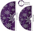 Vozoza Christmas Snowflake Purple Tree Skirt, Seasonal Tree Mat Holiday Party Supplies Ornaments Indoor Outdoor Decorations for Tabletop Trees 35.4 Inches B02X20046