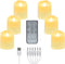LED Tea Lights Rechargeable Candles with USB Charging Cable, 6 PCS Votive Tea Light with Remote, Flameless Flickering Warm White Tealights Candle for Halloween, Pumpkin Light, Christmas Decorations