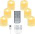 LED Tea Lights Rechargeable Candles with USB Charging Cable, 6 PCS Votive Tea Light with Remote, Flameless Flickering Warm White Tealights Candle for Halloween, Pumpkin Light, Christmas Decorations
