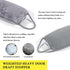 fowong 30 Inch Door Snake Draft Stopper, Under Door Weather Insulator Seal Heavy Duty Decorative Door Guard Energy Saver (Grey)