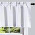 DONREN 2 Panels 42 by 18 Inches Long - Pure White Valances for Window Rod Pocket Room Darkening Kitchen Valances
