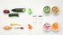 Kuhn Rikon Click-N-Curl Spiralizer Set with Swiss & Julienne Peelers, White/Orange/Green
