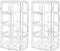 Suwimut 2 Pack Acrylic Earring Holder Jewelry Organizer, 360 Rotating 4 Tiers Clear Jewelry Rack Display Stand, 156 Holes and 160 Grooves for Women Girls Necklaces, Earrings, Piercings