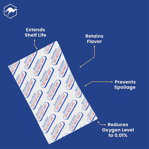 Wallaby 2500cc Oxygen Absorbers - 20 Count (Individually Sealed) - for Long Term Food Storage & Survival, Mylar Bags, Canning, Harvest Right Freeze Dryer