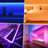 Under Cabinet LED Lighting Kit, GPED 5050 RGB Led Strip Lights 6PCS Waterproof TV Backlight with APP Remote Control Music Sync Led Lights Flexible 10ft Tape Lighting Kits Timing Bedroom Kitchen
