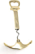 Madison Bay Company Polished Brass Ship's Anchor Corkscrew and Bottle Opener, 2 In 1 Bar Tool, 4.75 Inches Long