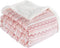 BEAUTEX Sherpa Fleece Throw Blanket for Young Girls Super Soft Fuzzy Cozy Plush Pink Sherpa Plush Throw Blanket for Kids Children Teens or Adult for Sofa Couch Bed (50" x 60",Light Pink Stripe)