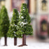 Wakauto 15pcs Model Trees, Green Scenery Landscape Cedar Trees with Base, Accssory Green Mini Tree Set, Lonely Bunch of Trees DIY Landscape Tribe