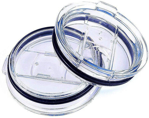 2 Splash Proof 30 oz, Spill Resistant With Slider Closure, fit Yeti Lids, Old Rtic Lids, Ozark Lids Sliding Replacement 2 Lids For Tumbler, Open - Close Slide Lids, Straw Friendly by Weierken