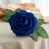 Exoment 25pcs Artificial Flower Foam Rose Real Touch Roses Flower Heads with Stem for DIY Wedding Bouquets Centerpieces Arrangements Party Baby Shower Home Decor (Royal Blue)