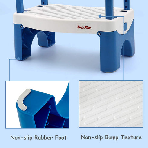 LOL-FUN Step Stool for Kids, Toddler Step Stool for Bathroom Sink, Child Step Stool for Potty Training