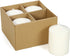 Hosley 3x4 High White Unscented Pillar Candles - Set of 4. Bulk Buy Wax Blend. Ideal for Wedding, Emergency Lanterns, Spa, Aromatherapy, Party, Reiki, Candle Gardens