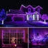 QINOL 2-Pack 200LED 72FT Solar Christmas Decorations Lights Green Wire String Mini Lights Outdoor, Waterproof 8 Modes Decorative Twinkle Lights for Xmas Tree (Purple)
