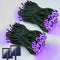 QINOL 2-Pack 200LED 72FT Solar Christmas Decorations Lights Green Wire String Mini Lights Outdoor, Waterproof 8 Modes Decorative Twinkle Lights for Xmas Tree (Purple)