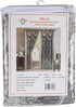 Bella Luxury Jacquard Curtain Panel with Attached Waterfall Valance & Scarf 54 by 84-Inch Grey