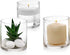 Set of 3 Glass Cylinder Vases 4 Inch Tall - Multi-use: Pillar Candle, Floating Candles Holders or Flower Vase Perfect as a Wedding Centerpieces.
