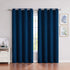 Faux Suede Solid Window Curtain Panels 84 Inches Long with Grommet Top Window Treatment Set Room Darkening Drapes for Bedroom/Living Room, Navy Blue, 55×84 Inch, Pairs to GO
