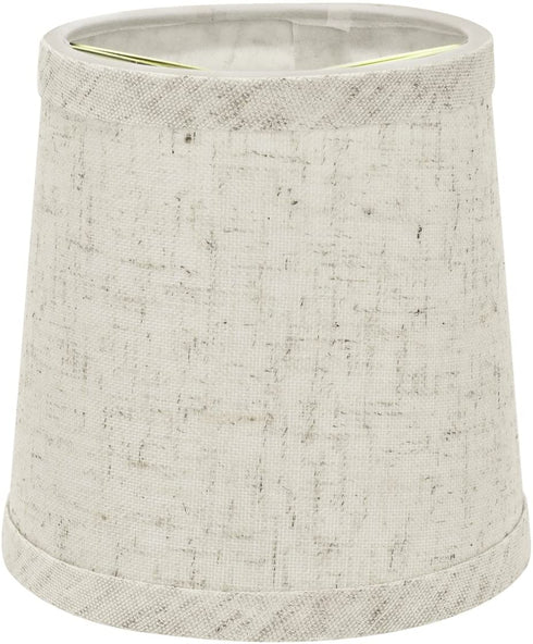 Aspen Creative 32832-2 Small Hardback Empire Shape Chandelier Clip-On Lamp Shade Set (2 Pack), Transitional Design in Flaxen, 5" bottom width (4" x 5" x 5")