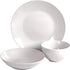 Gibson Home Back to Basics Dinnerware Sets, Round: Service for Four (12pcs), Classic Pearl