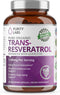 Purity Labs Pure Organic Trans-Resveratrol - Vegan Supplements for Heart, Skin, Hair, Nails - Anti Aging Antioxidant Supplement - 90 Capsules
