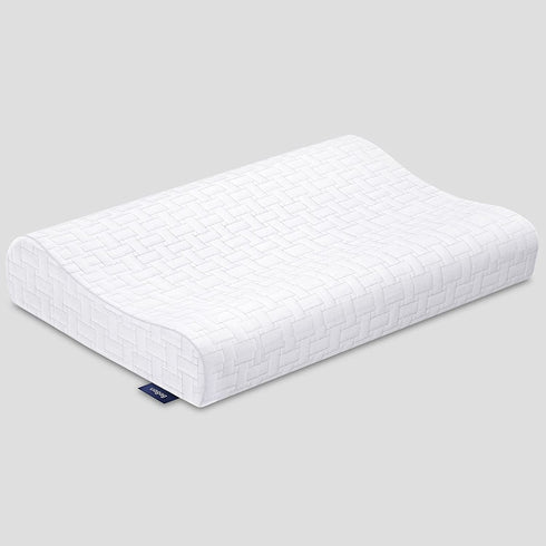 BEBEN Contour Memory Foam Pillow for Neck Pain Relief, Adjustable Neck Pillow for Side Sleepers, Ergonomic Bed Pillow Small Size Desgin for Travel and Childs