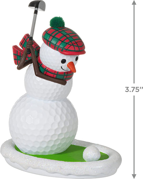 Hallmark Keepsake Christmas Ornament 2021, Golfing in The Snow Golf Ball Snowman