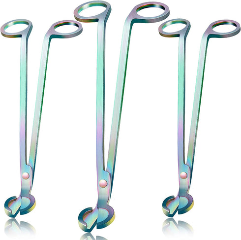 3 Packs Candle Wick Trimmer Candle Cutter Stainless Steel Wick Clipper Scissor Candle Tool (Gradient Green)