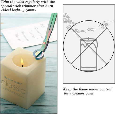 3 Packs Candle Wick Trimmer Candle Cutter Stainless Steel Wick Clipper Scissor Candle Tool (Gradient Green)