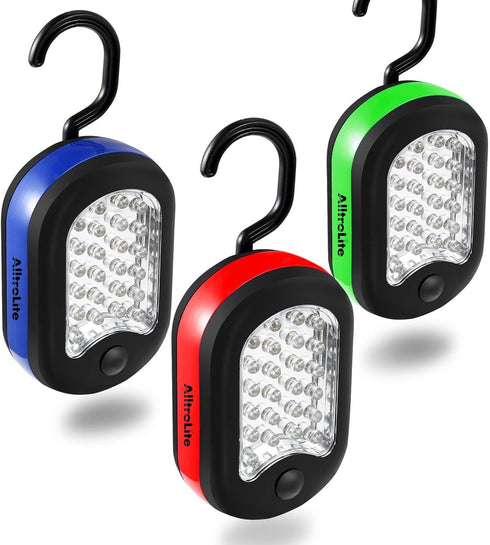 3X 27 LED Compact Work Light Magnetic W/Hook - 3 Pack by AlltroLite